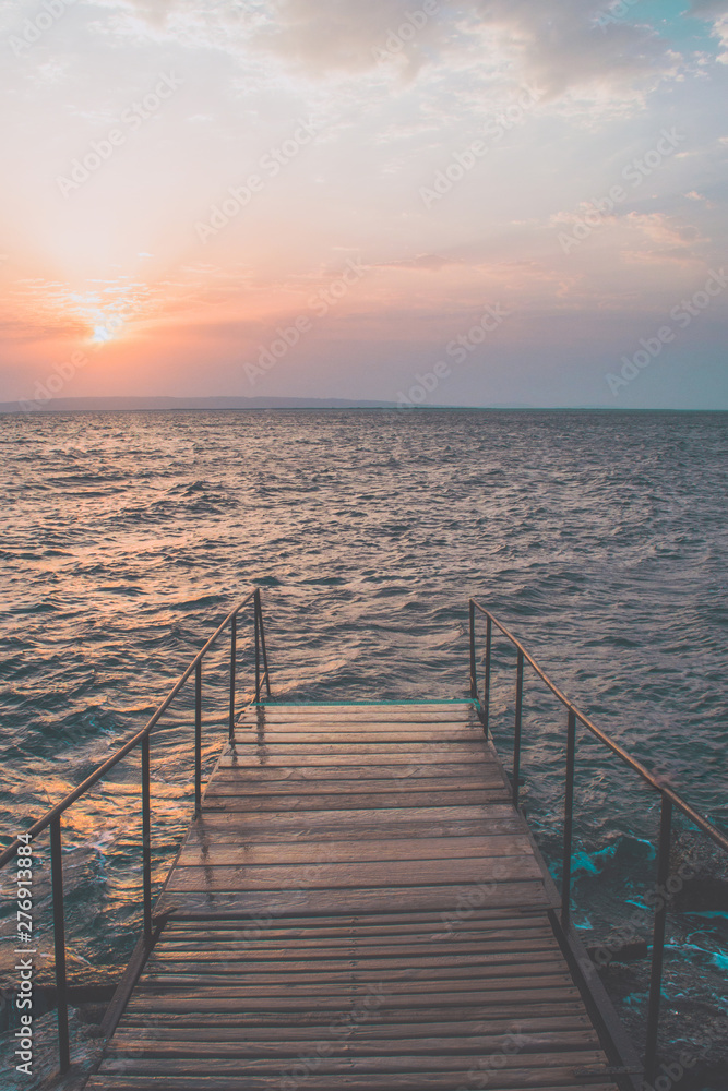 Fototapeta premium Bridge on the Sea