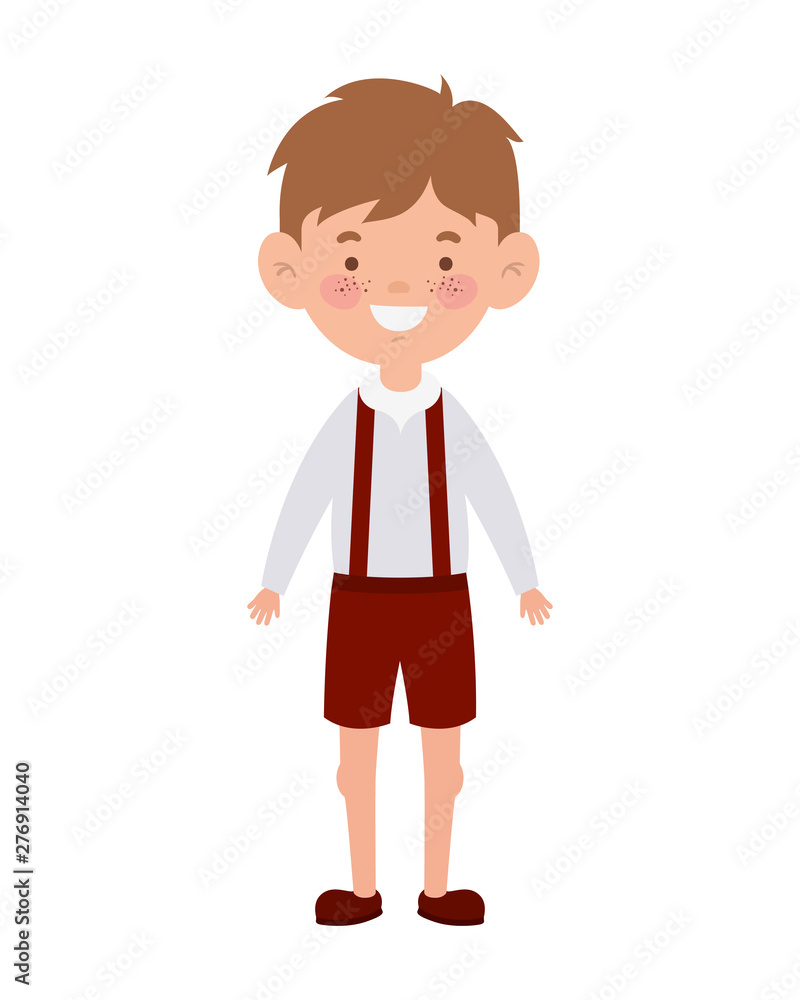 student boy standing smiling on white background student boy standing smiling on white background