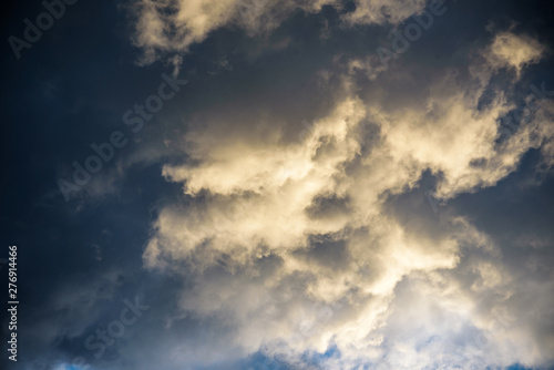 Stormy clouds on summer evening. Rainy sky before the storm.