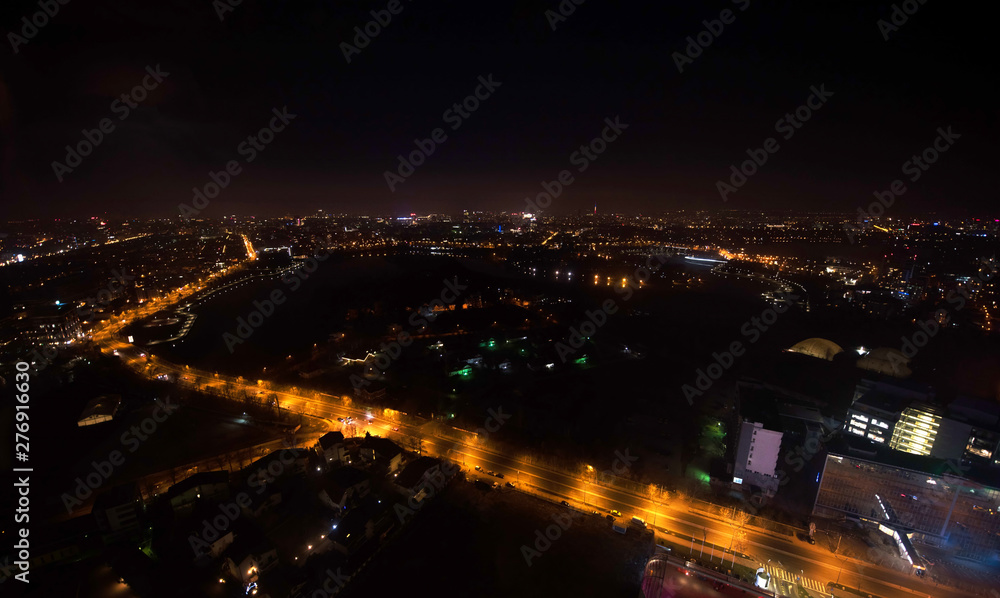 aerial view of the city Bucharest