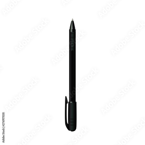 Ballpaint realistic pen isolated on white background