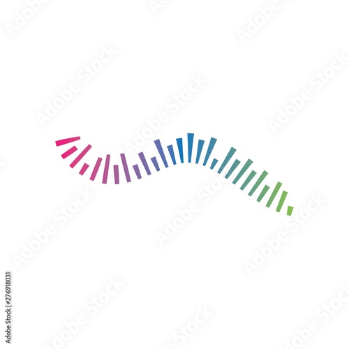 Fototapeta Naklejka Na Ścianę i Meble -  sound wave ilustration logo vector icon template
