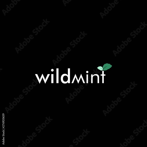 simple mint typography vector logo
