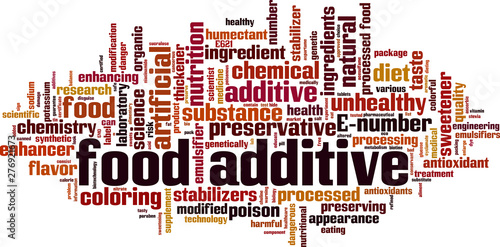 Food additive word cloud