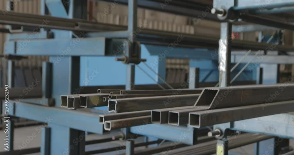 Steel rods in a factory Steel rods in a factory