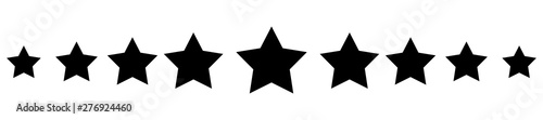 Star line divider silhouette. Vector illustration.