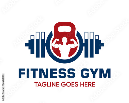 Fitness Logo Design Template-Muscle Logo-Design For Gym and Fitness-Vector