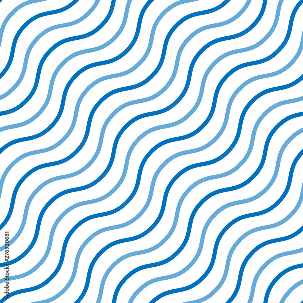 Minimal, simple, diagonal, wavy, blue lines pattern on white, for print/decoration/textile etc. Minimal, simple, diagonal, wavy, blue lines pattern on white, for print/decoration/textile etc.