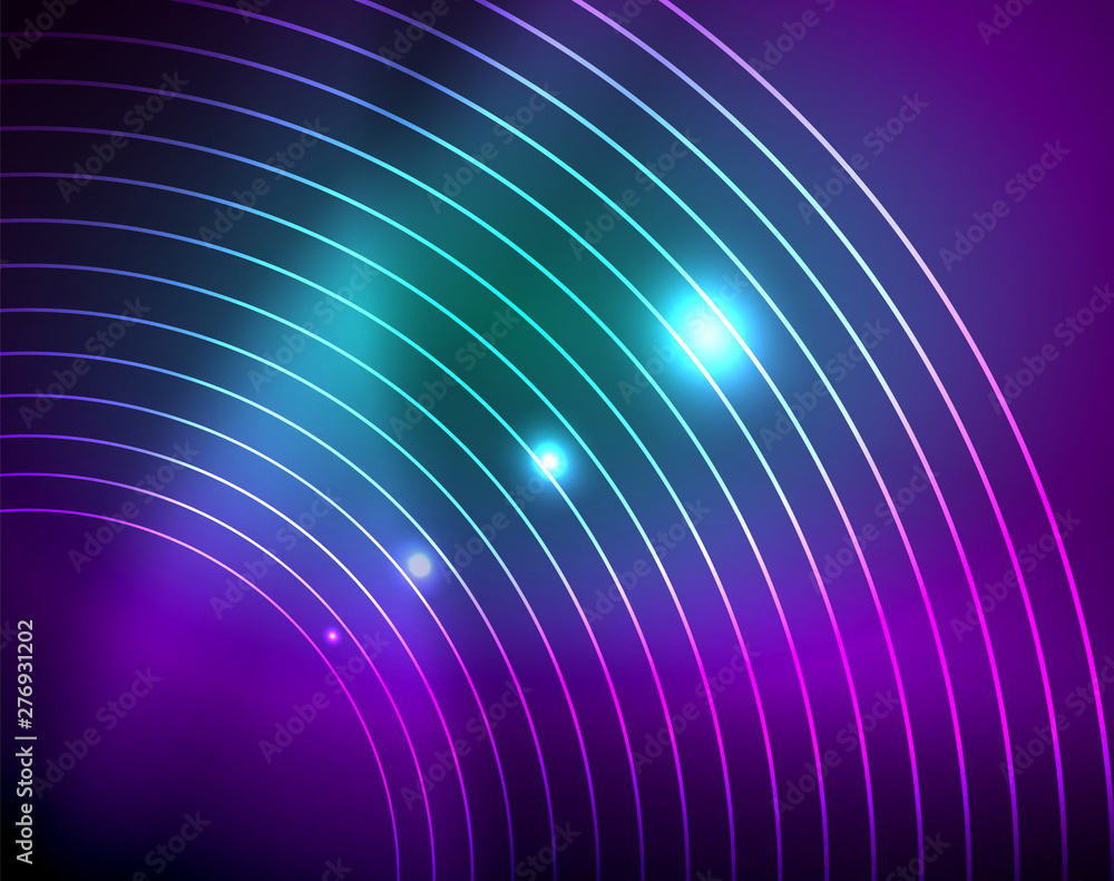 Neon circles abstract background Neon circles abstract background