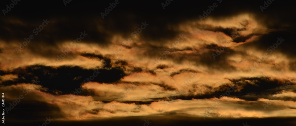 Fototapeta premium Summer Evening Clouds over Berlin and Brandenburg of June 25, 2018, Germany
