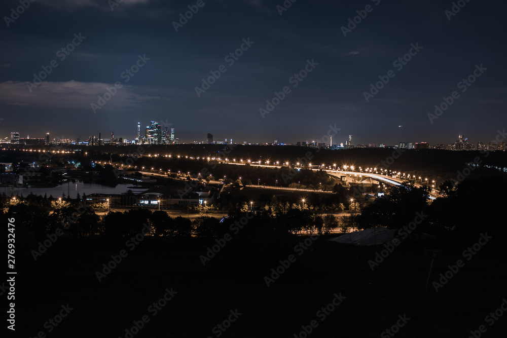 night view of Moscow autumn