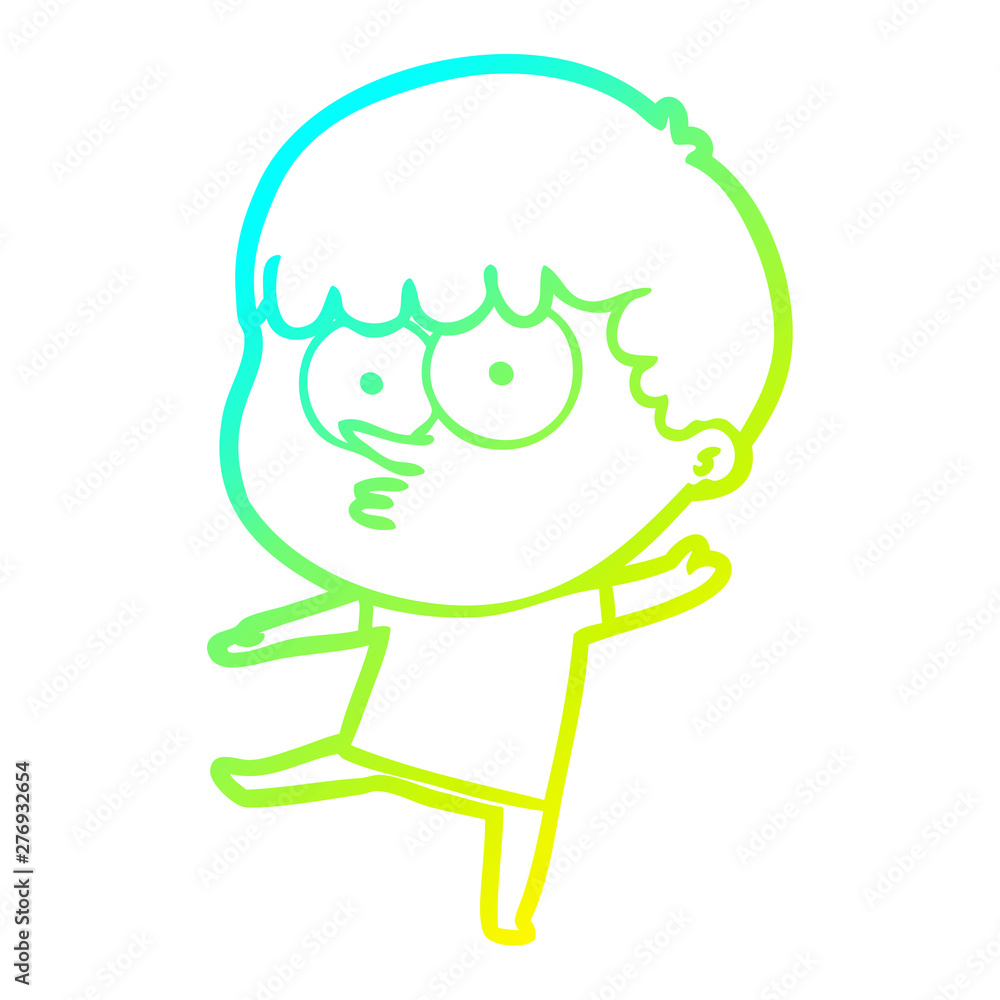 cold gradient line drawing cartoon curious boy cold gradient line drawing cartoon curious boy