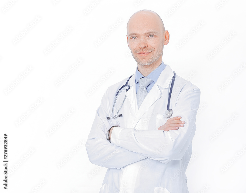 portrait of an experienced therapist .isolated on white portrait of an experienced therapist .isolated on white