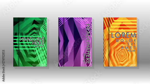 Cover book colorful hexagon abstract background