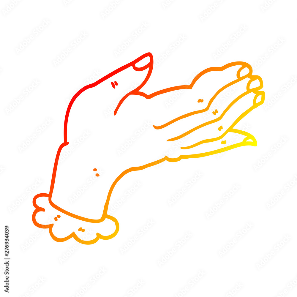 Obraz premium warm gradient line drawing cartoon hand