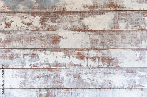 Vintage wooden planks, white wooden wall background texture. Old wood wall.