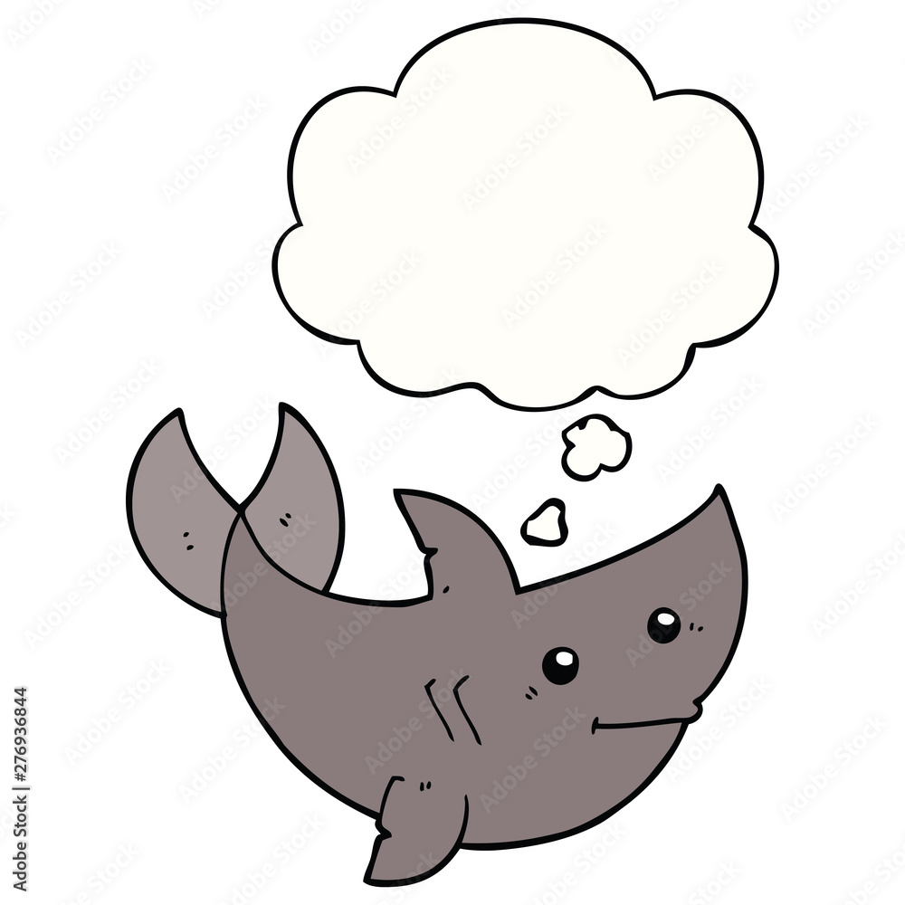 cartoon shark and thought bubble cartoon shark and thought bubble