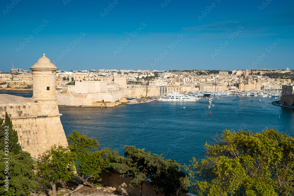 Valletta and Birgu cityscape