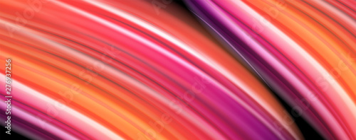Modern rainbow liquid color flow colorful poster. Wave Liquid shape in black color background. Abstract composition