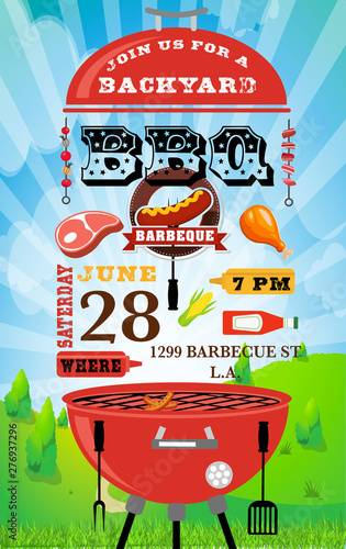 Invitation a un barbecue BBQ