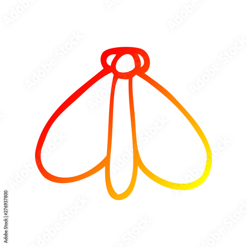 warm gradient line drawing cartoon still moth