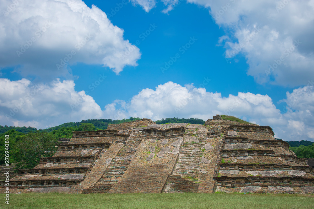 Pyramid of the Archaeological Zone of Tajin, in Papantla Veracruz, Mexico. It is one of the most majestic indigenous ancient cultures places in the world. Pyramid of the Archaeological Zone of Tajin, in Papantla Veracruz, Mexico. It is one of the most majestic indigenous ancient cultures places in the world.