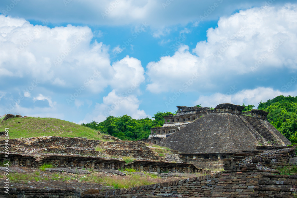 Pyramid of the Archaeological Zone of Tajin, in Papantla Veracruz, Mexico. It is one of the most majestic indigenous ancient cultures places in the world. Pyramid of the Archaeological Zone of Tajin, in Papantla Veracruz, Mexico. It is one of the most majestic indigenous ancient cultures places in the world.