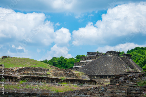 Pyramid of the Archaeological Zone of Tajin, in Papantla Veracruz, Mexico. It is one of the most majestic indigenous ancient cultures places in the world.