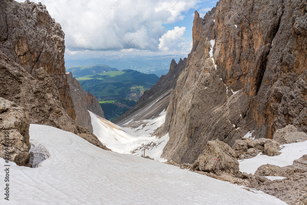 Wonderful view from Sassolungo . Dolomites. Italy. Wonderful view from Sassolungo . Dolomites. Italy.