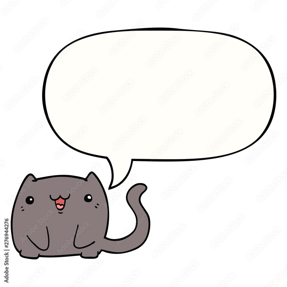cartoon cat and speech bubble cartoon cat and speech bubble