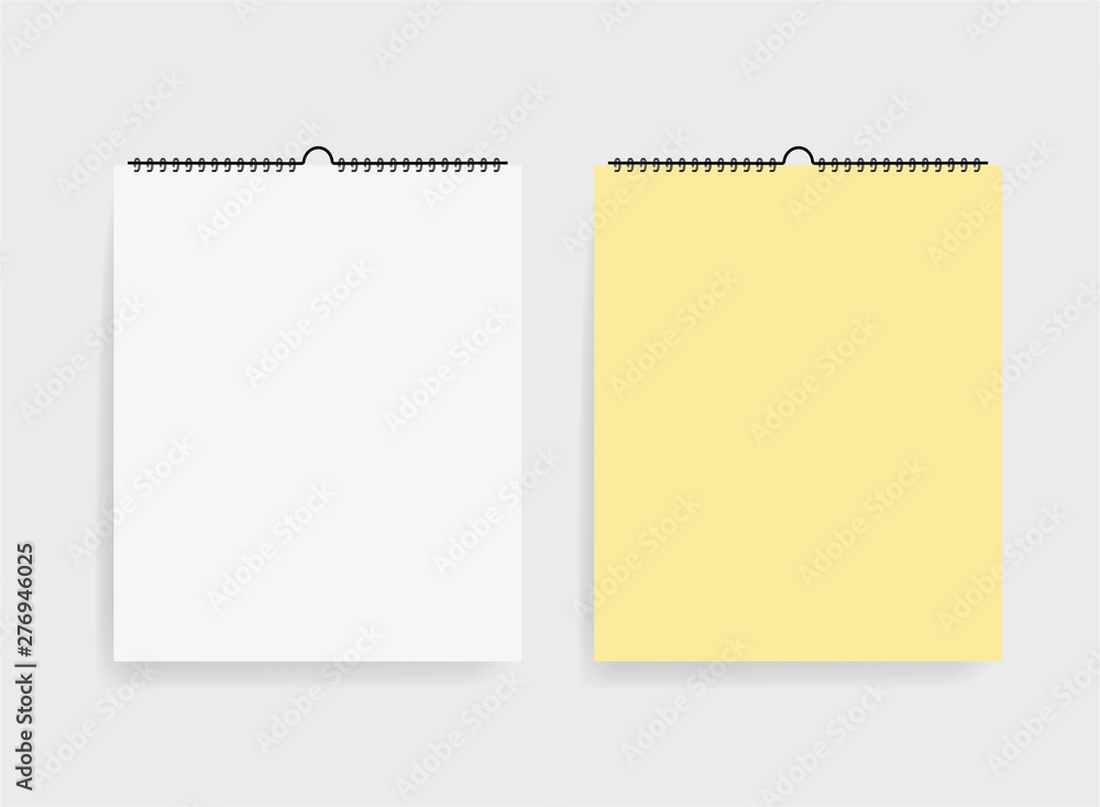 Realistic two sketchbook in mockup style. Blank notepads with spiral. Template of empty notepads on grey background. vector eps10 Realistic two sketchbook in mockup style. Blank notepads with spiral. Template of empty notepads on grey background. vector eps10