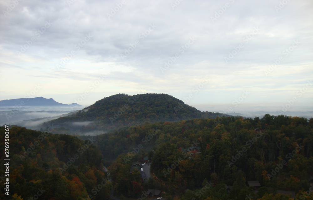 Foggy Fall Morning in the Smoky Mountain Foothills 2