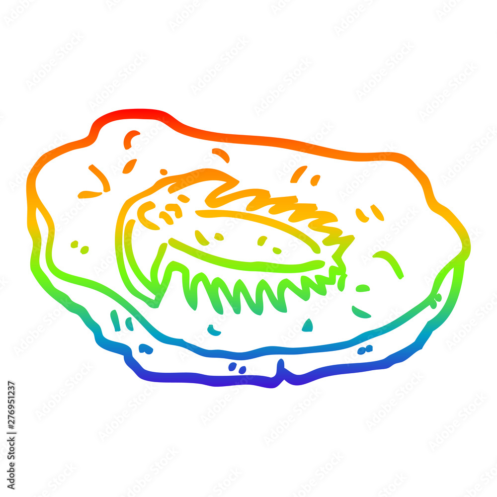 rainbow gradient line drawing cartoon ancient fossil rainbow gradient line drawing cartoon ancient fossil