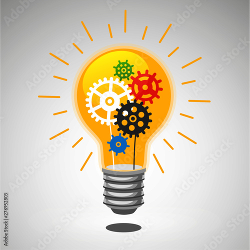 Vector illustration abstract idea bulb.