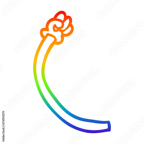 rainbow gradient line drawing cartoon retro hand gestures