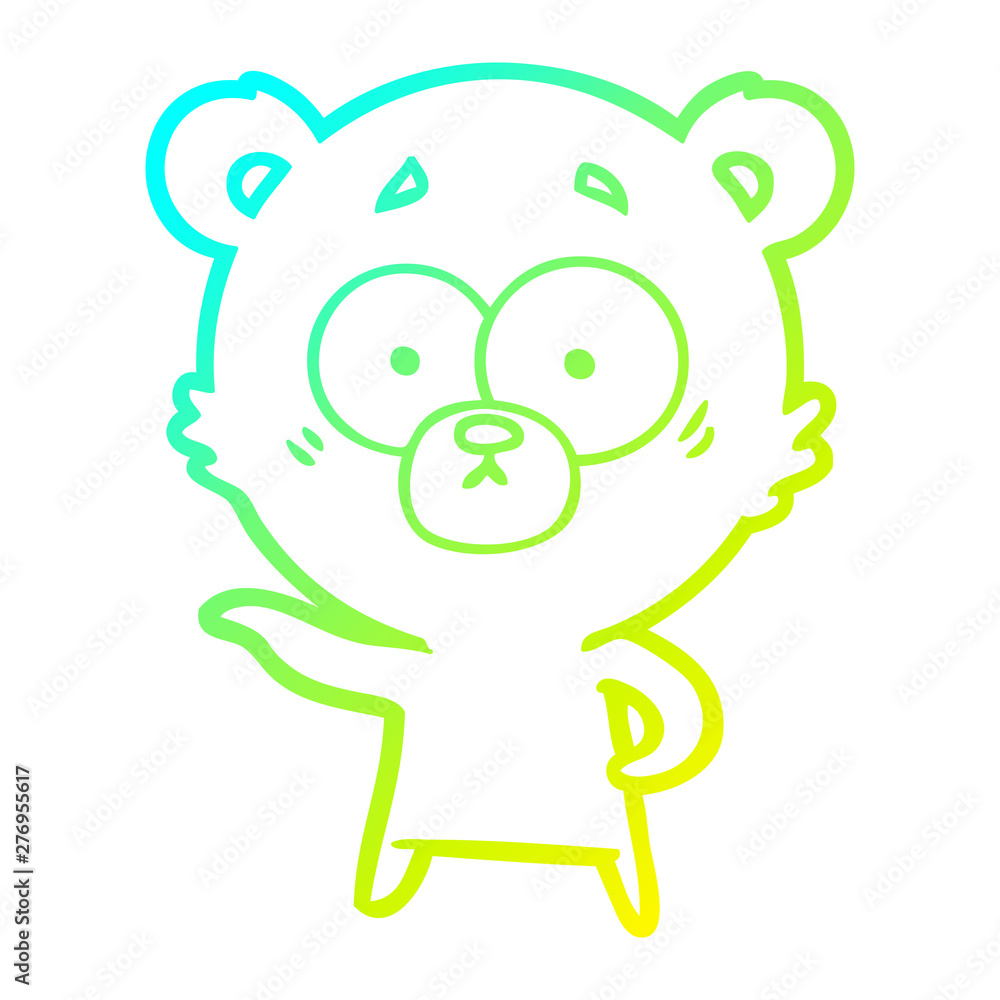 cold gradient line drawing anxious bear cartoon cold gradient line drawing anxious bear cartoon