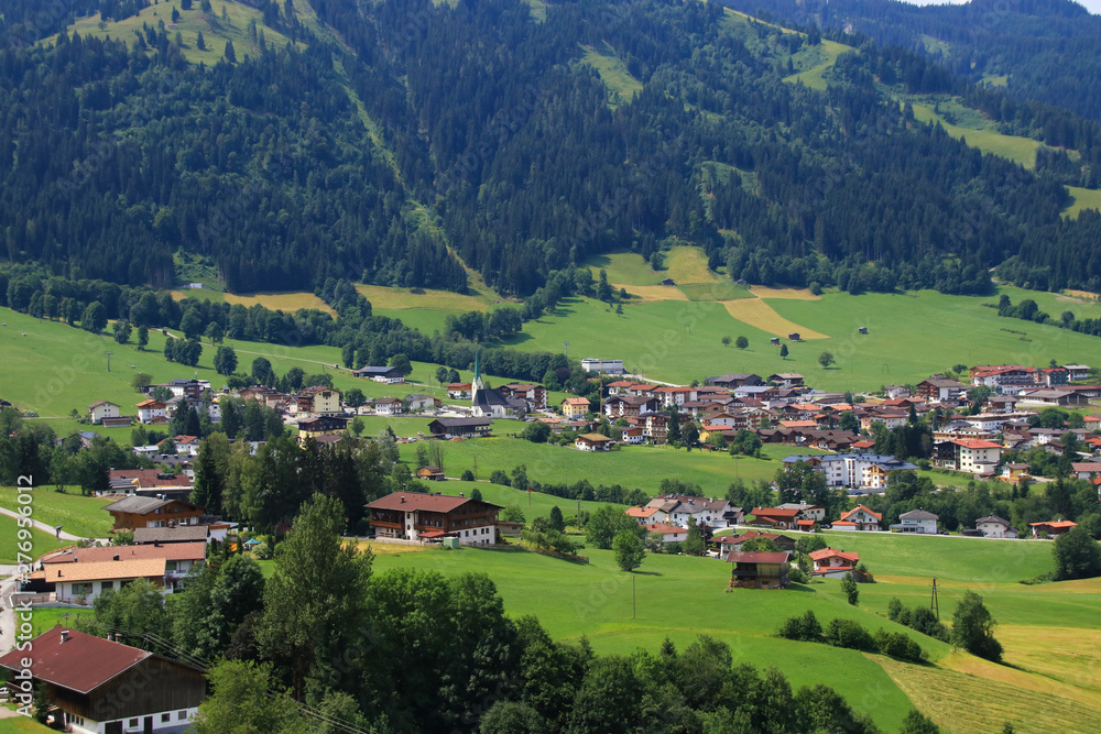 Holiday destination Wildschönau - Niederau, panoramic view, Tyrol - Austria