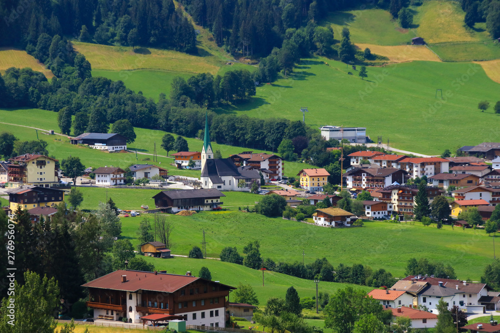 Holiday destination Wildschönau - Niederau, panoramic view, Tyrol - Austria