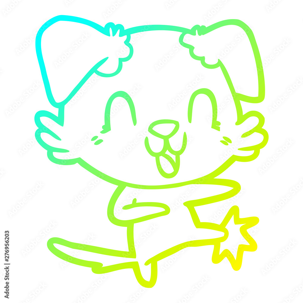 cold gradient line drawing laughing cartoon dog cold gradient line drawing laughing cartoon dog