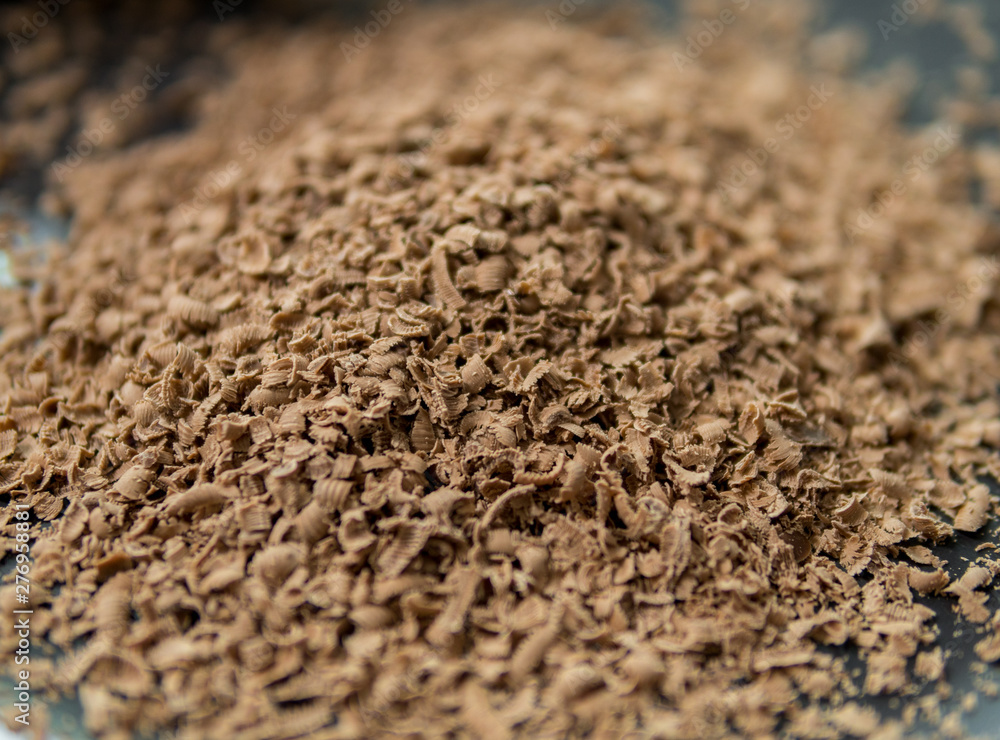 detail of grated chocolate detail of grated chocolate