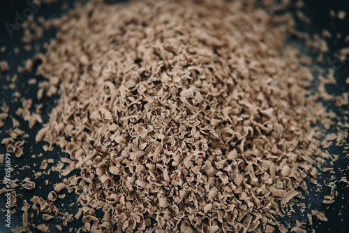 detail of grated chocolate