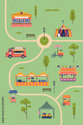 Summer park food festival