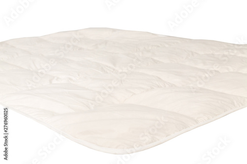 white duvet on pure white background