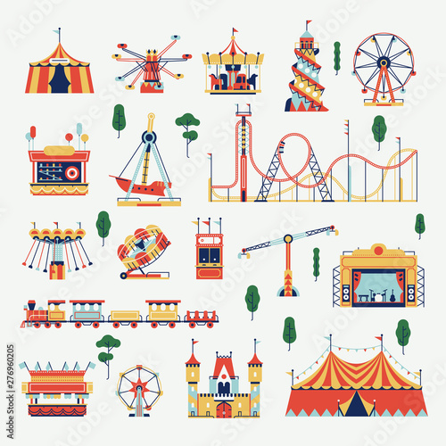 Amusement park design elements