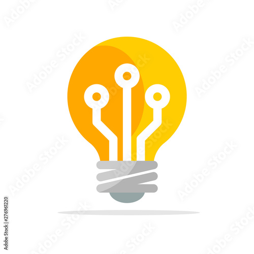 Illustration icon with the concept of technological innovation ideas