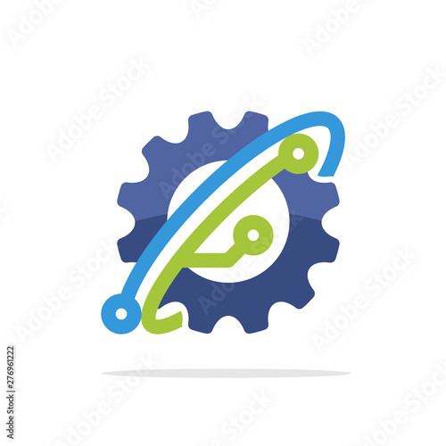 Illustration icons with the concept of high-tech work processes
