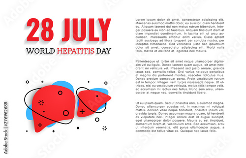 Vector illustration of World Hepatitis Day 28 july banner
