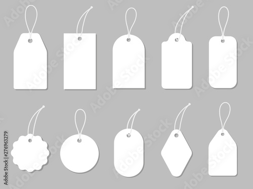 Price tags collection. Paper labels set. Vector