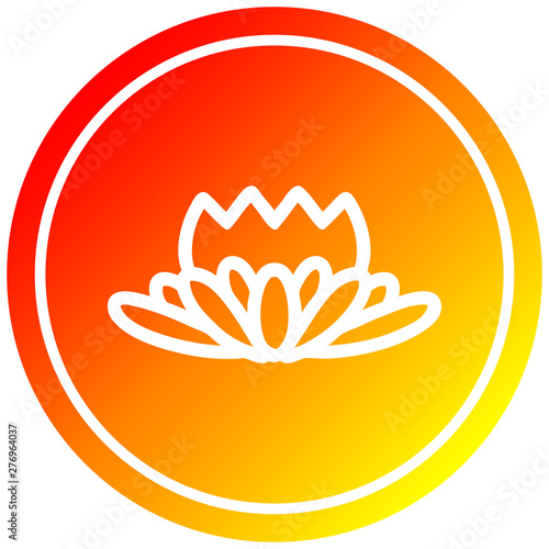 lotus flower circular in hot gradient spectrum