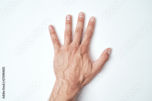 Male hand with gesture sign